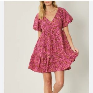 Entro Floral V-Neck Dress